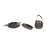 Three items of Japanese metalware, Edo and Meiji period