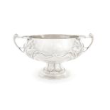 A stylish Edwardian silver Art Nouveau rose bowl by Elkington & Co., London, 1907