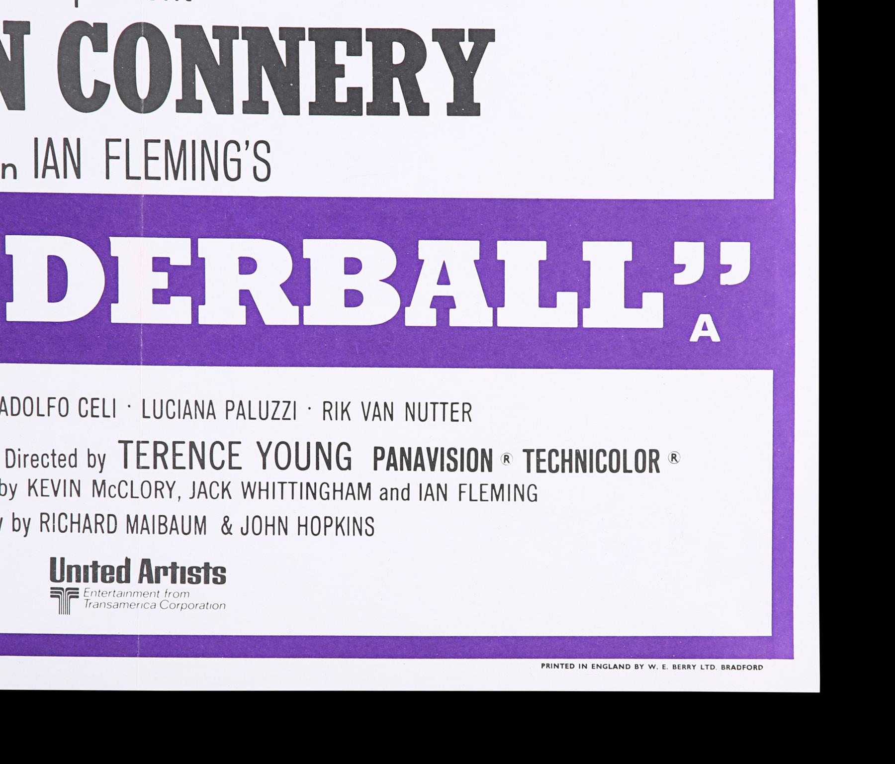 THUNDERBALL (1965) - UK Double-Crown Poster, 1973 Re-Release - Image 3 of 4