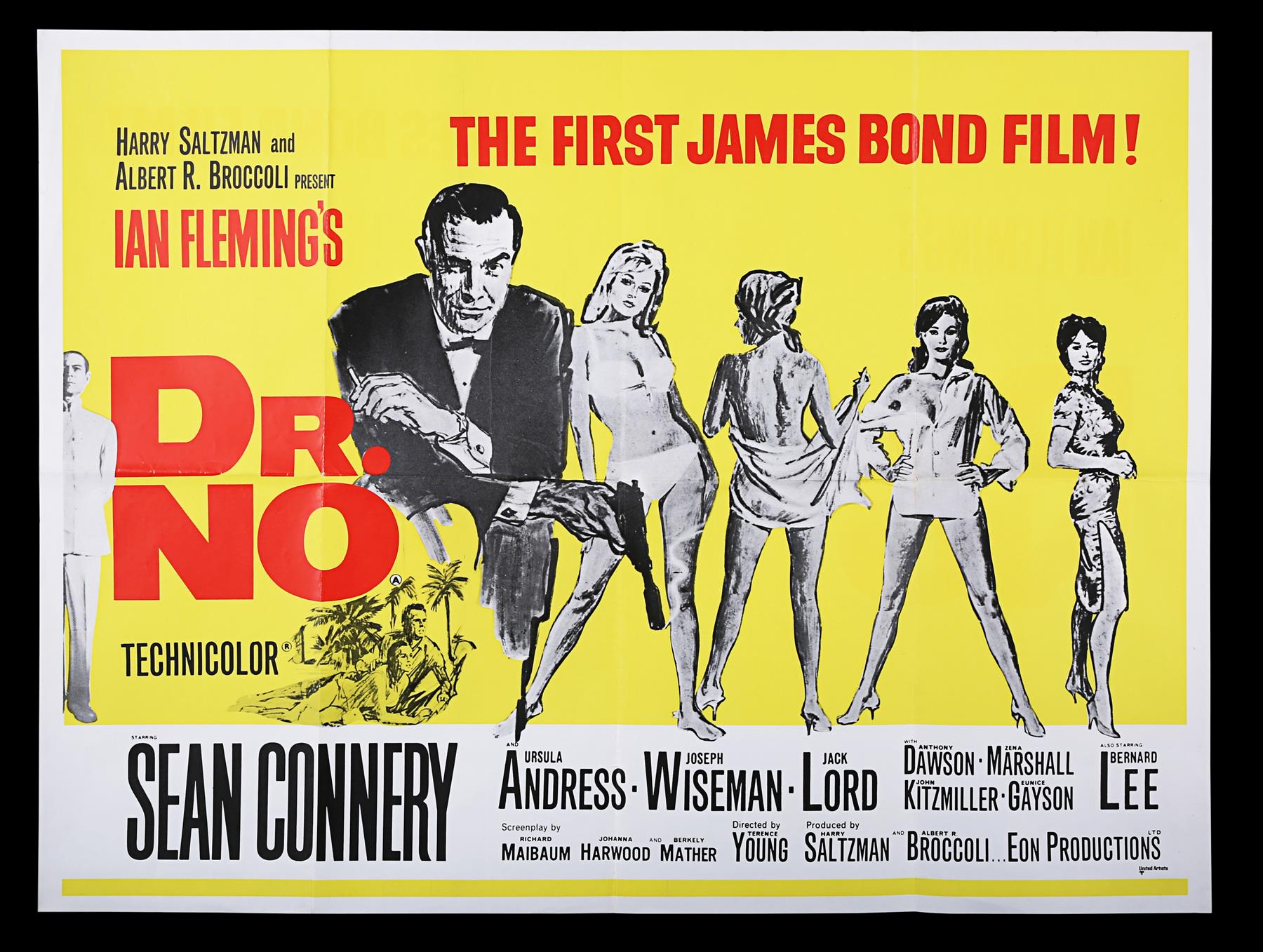 DR. NO (1962) - UK Quad Poster, c.1967 Re-Release