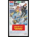 ON HER MAJESTY'S SECRET SERVICE (1969) - US Three-Sheet "International" Poster, 1969