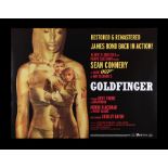 GOLDFINGER (1964) - UK Quad "Park Circus" Poster, 2007 Re-Release