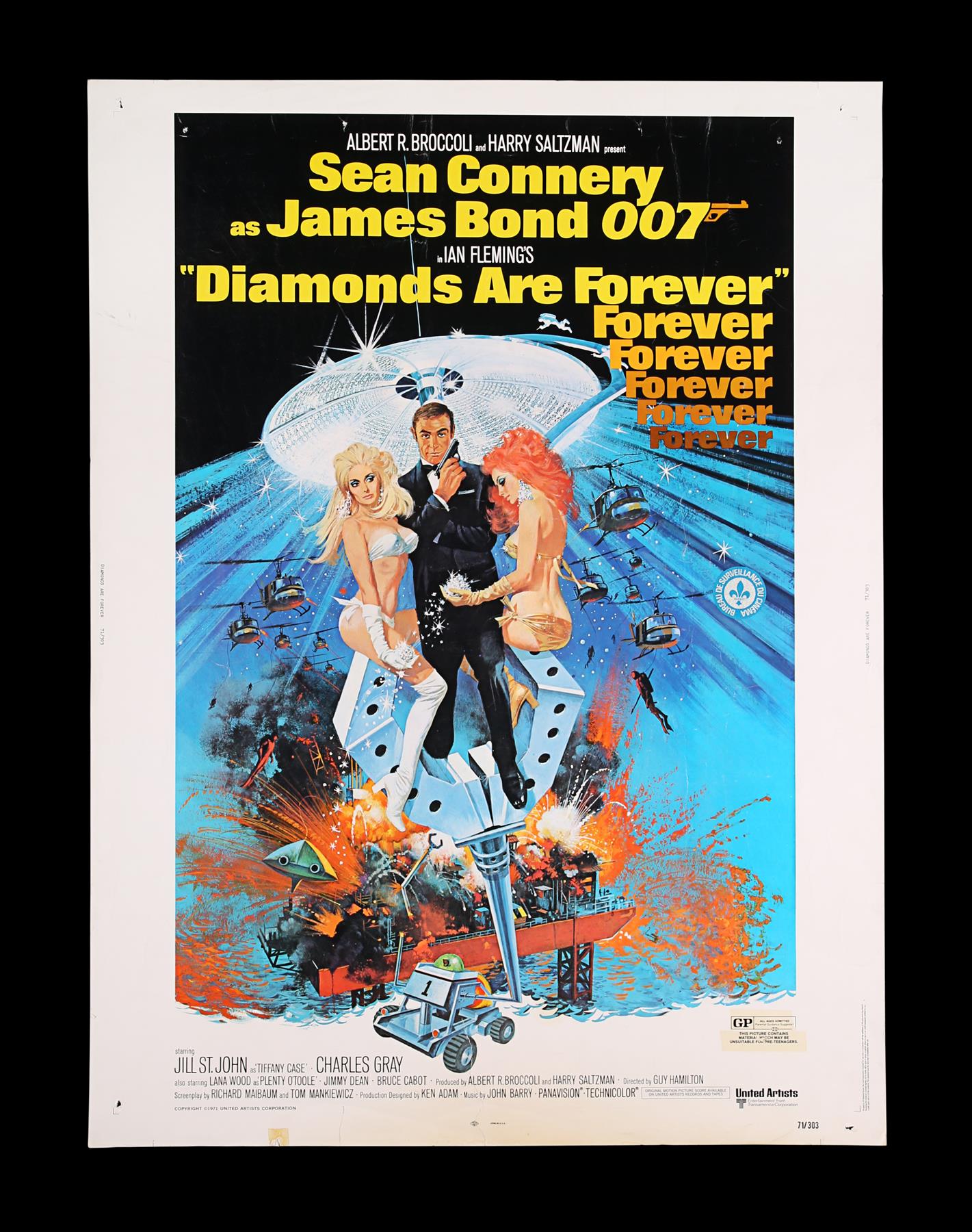 DIAMONDS ARE FOREVER (1971) - US 30x40 Poster, 1971