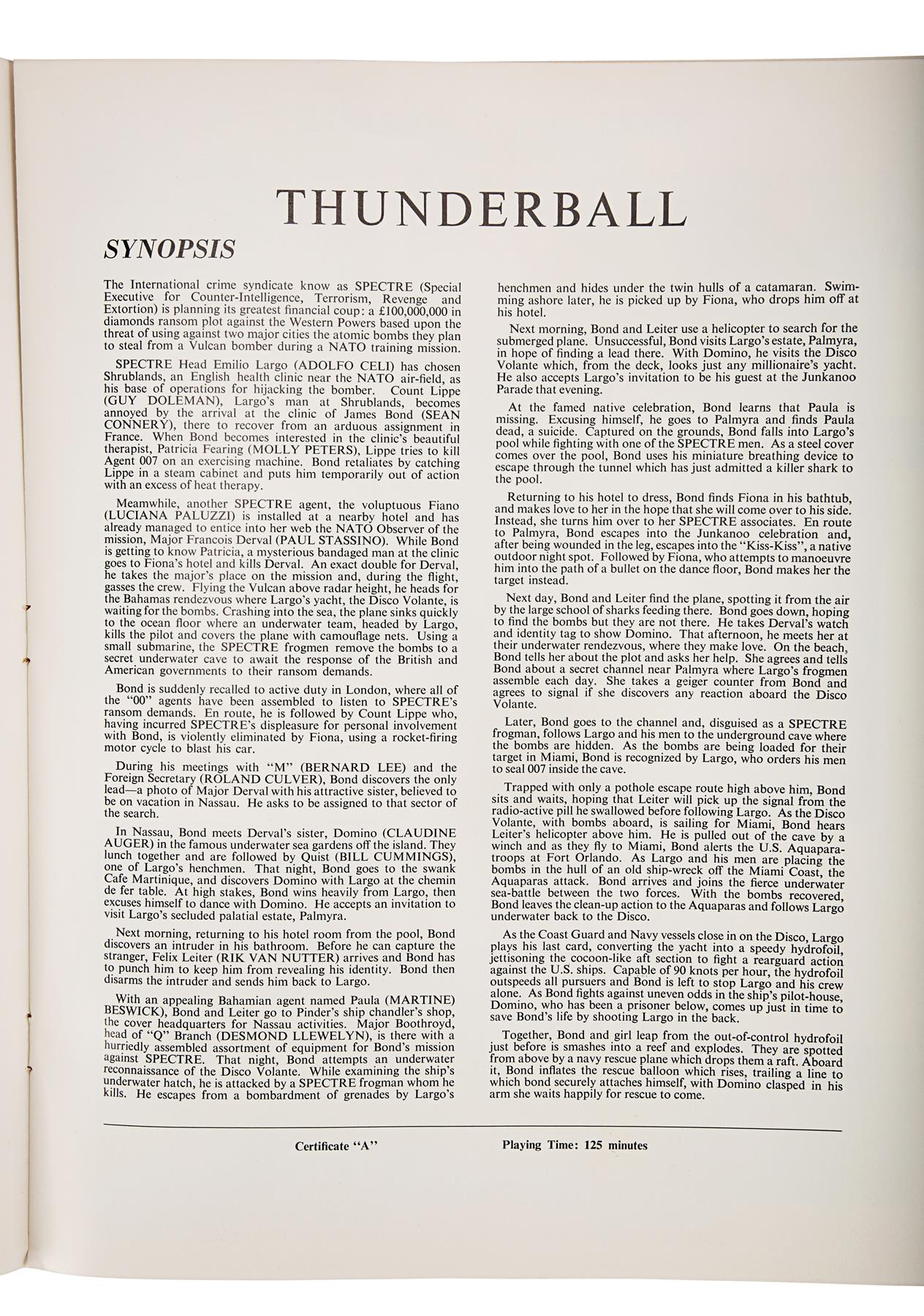THUNDERBALL (1965) - Birmingham Regional Premiere Programme, 1965 - Image 3 of 5