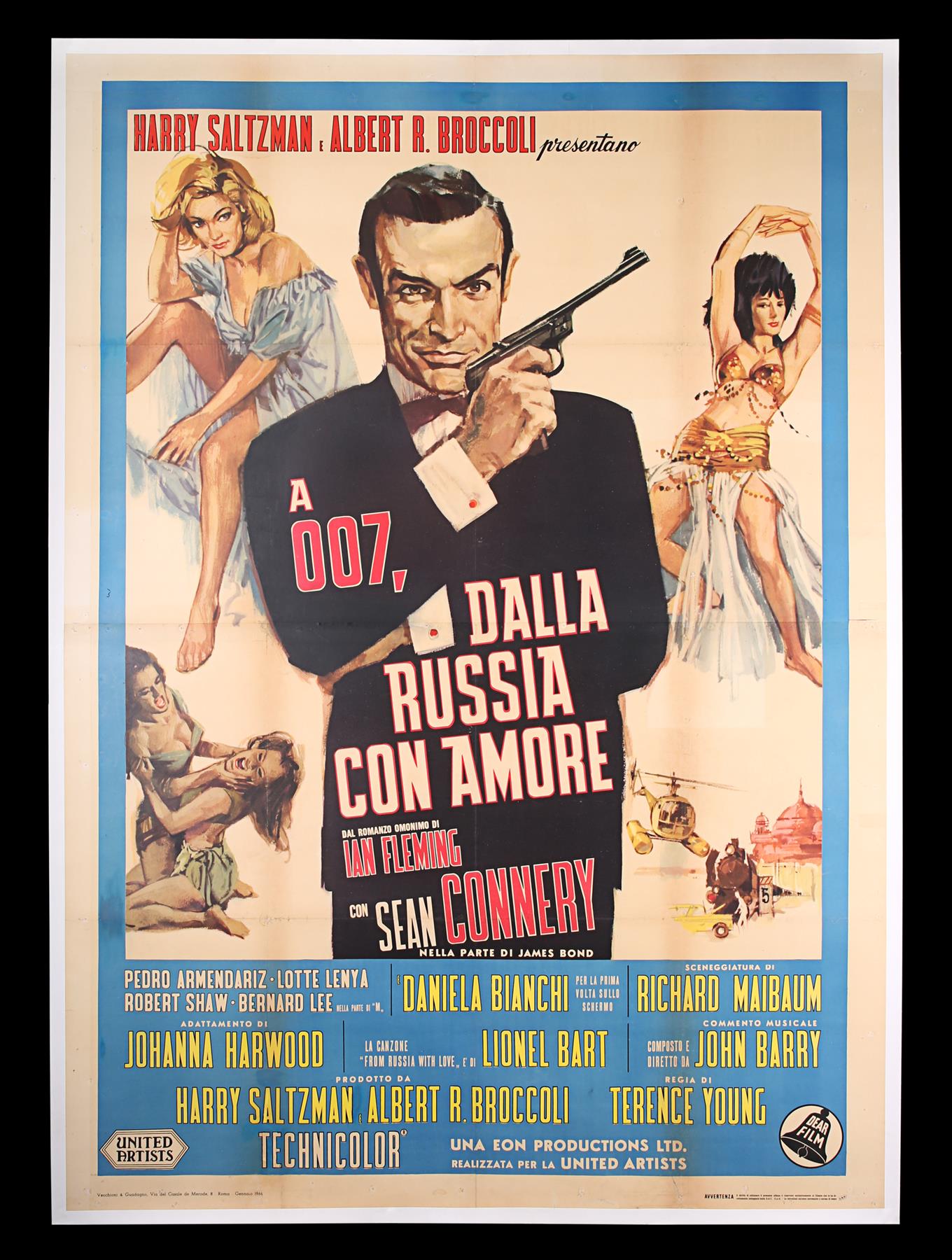 FROM RUSSIA WITH LOVE (1963) - Linen-backed Italian Four-Foglio, 1964