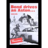 THUNDERBALL (1965) - UK Double-Crown "Aston Martin" Poster, 1999 Re-Release