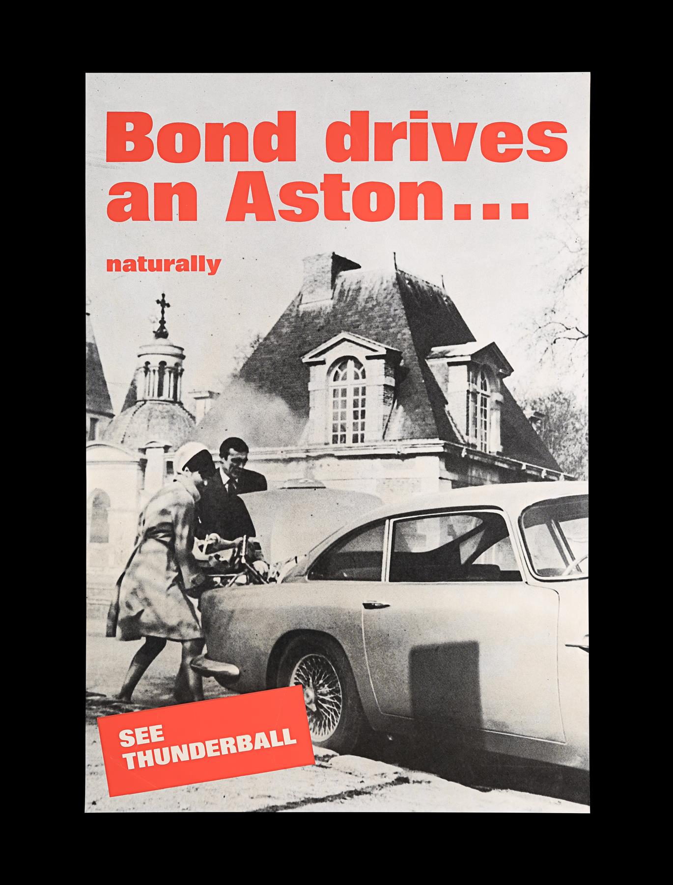 THUNDERBALL (1965) - UK Double-Crown "Aston Martin" Poster, 1965