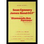 DIAMONDS ARE FOREVER (1971) - UK Double-Crown Poster, 1976 Re-Release