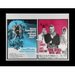 DIAMONDS ARE FOREVER (1971)/FROM RUSSIA WITH LOVE (1963) - UK Quad Double-Bill Poster, 1973 Re-Relea