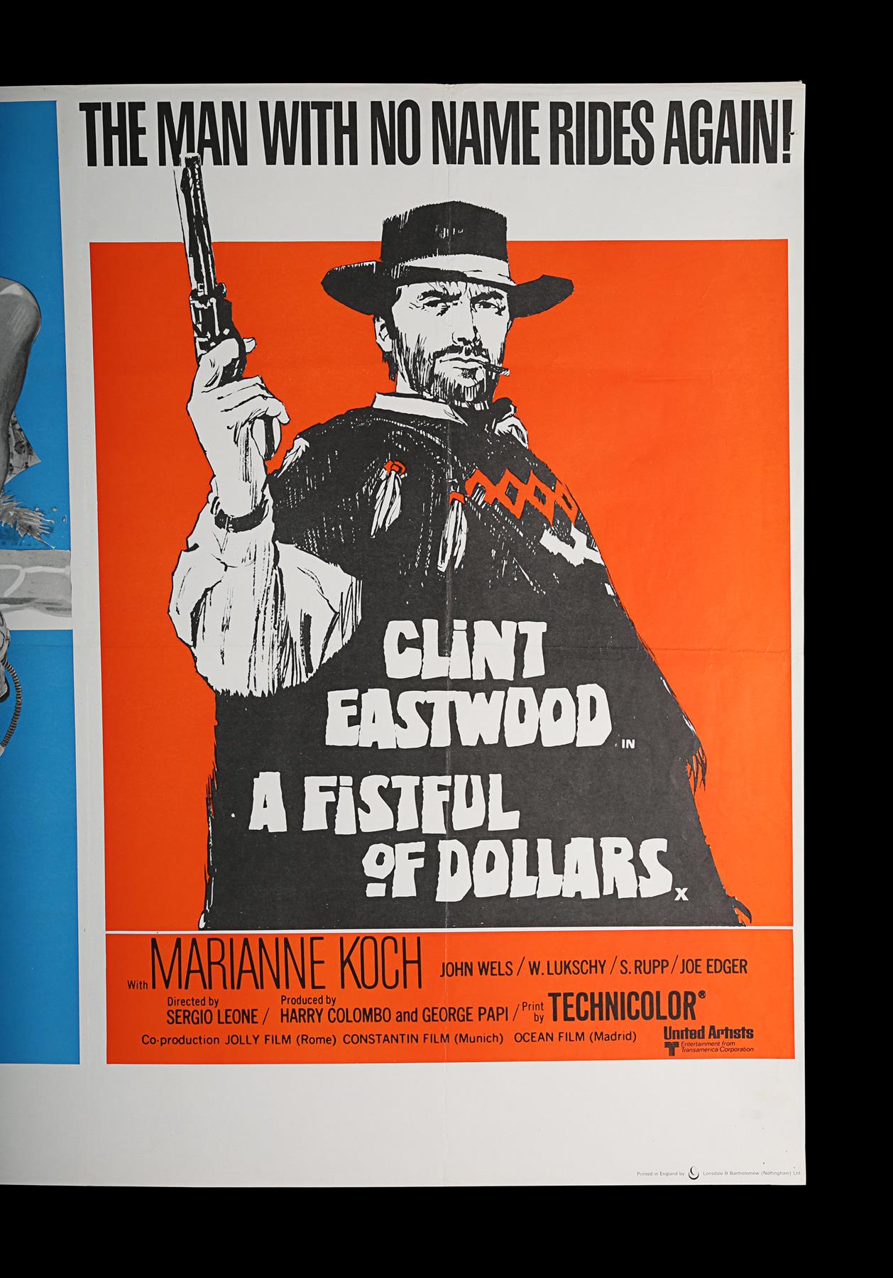 YOU ONLY LIVE TWICE (1967)/A FISTFUL OF DOLLARS (1967) - UK Quad Double-Bill Poster, 1971 Re-Release - Image 3 of 5