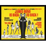 DR. NO (1962) / FROM RUSSIA WITH LOVE (1963) - UK Quad Double-Bill Poster, 1965 Re-Release