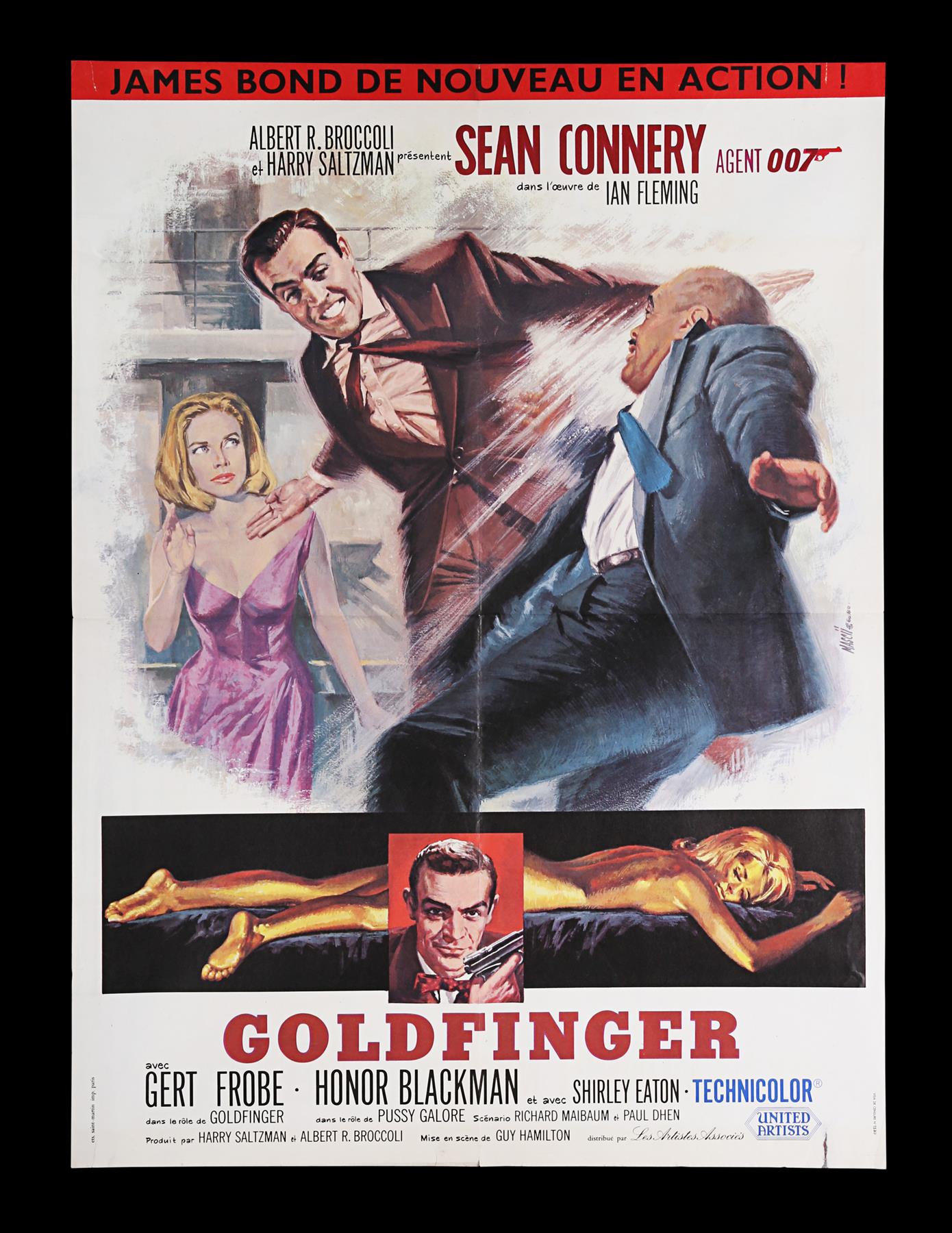 GOLDFINGER (1964) - French Moyenne Affiche, 1964