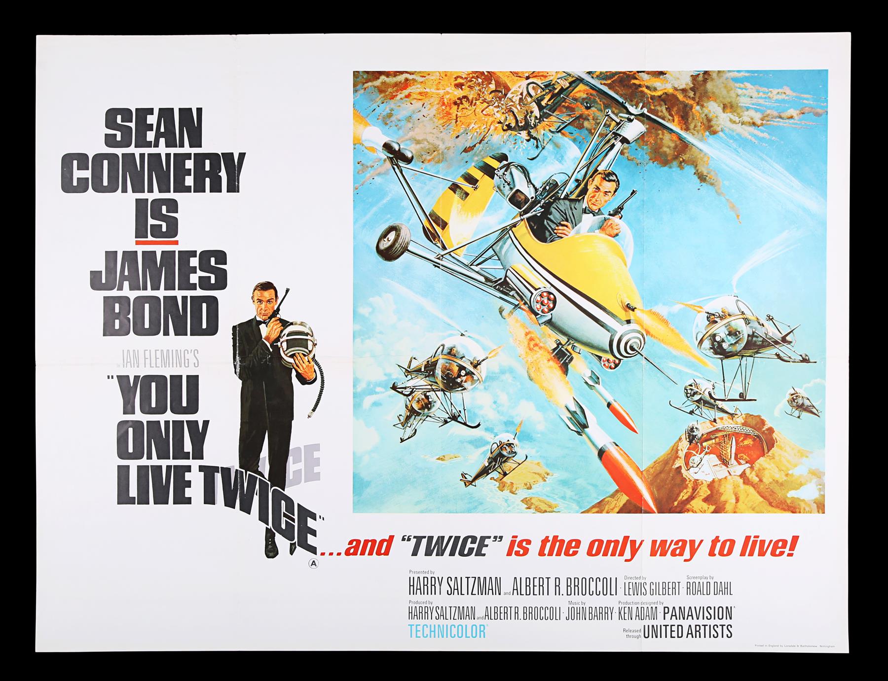 YOU ONLY LIVE TWICE (1967) - UK Quad "Style-B" Poster, 1967