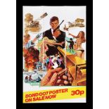 THE MAN WITH THE GOLDEN GUN (1974) - UK Shop Promo Poster, 1974