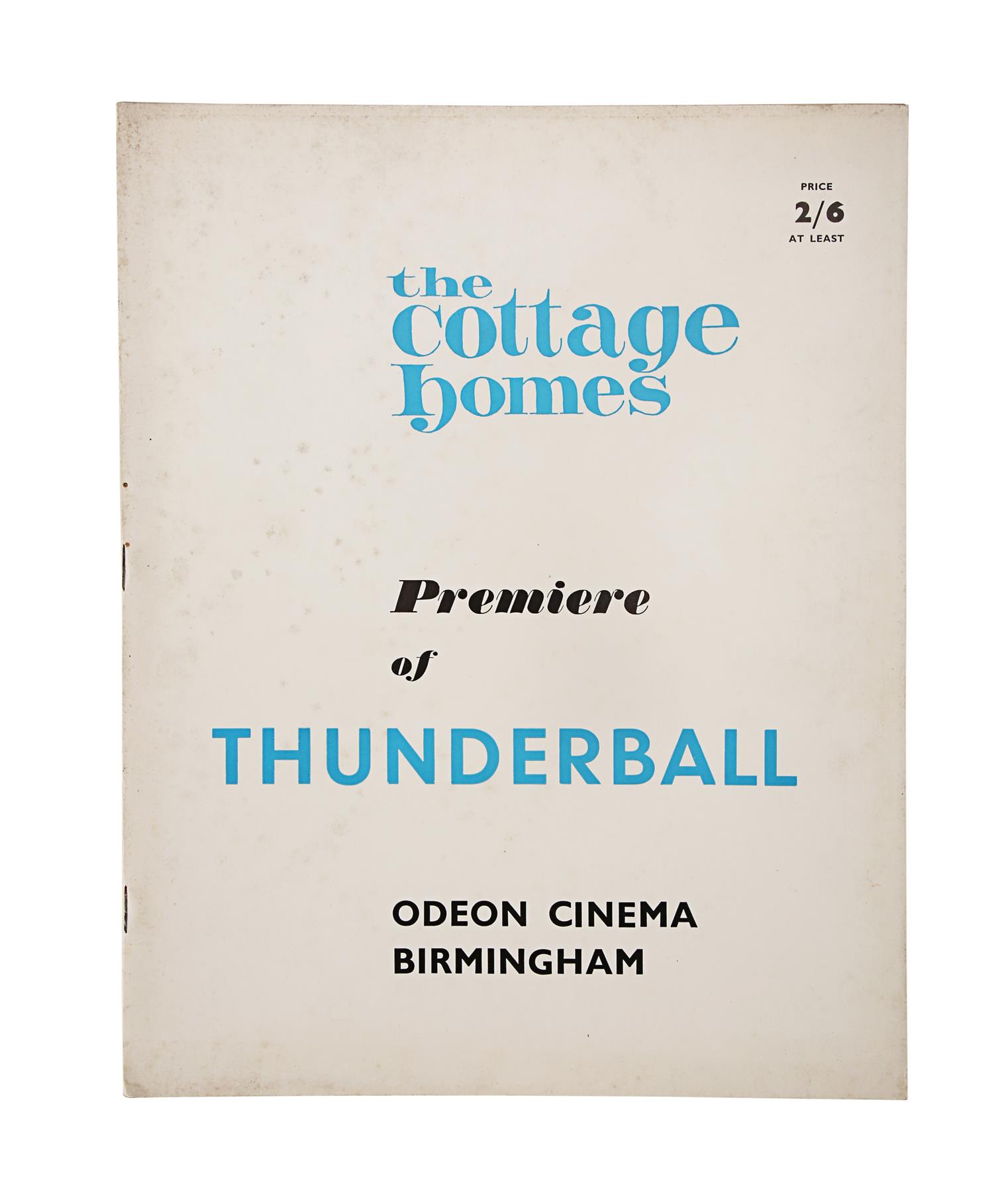 THUNDERBALL (1965) - Birmingham Regional Premiere Programme, 1965
