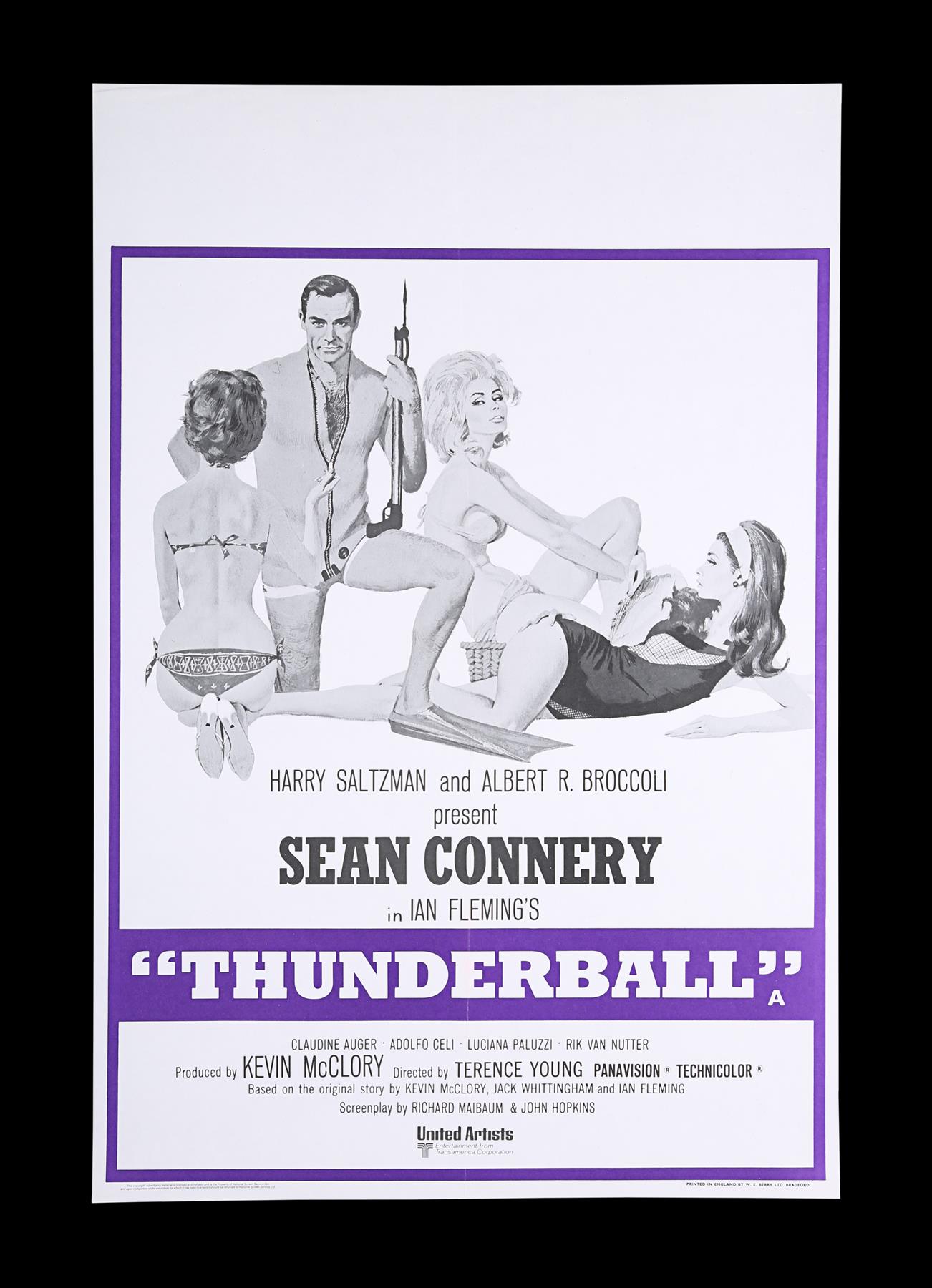 THUNDERBALL (1965) - UK Double-Crown Poster, 1973 Re-Release