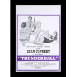 THUNDERBALL (1965) - UK Double-Crown Poster, 1973 Re-Release