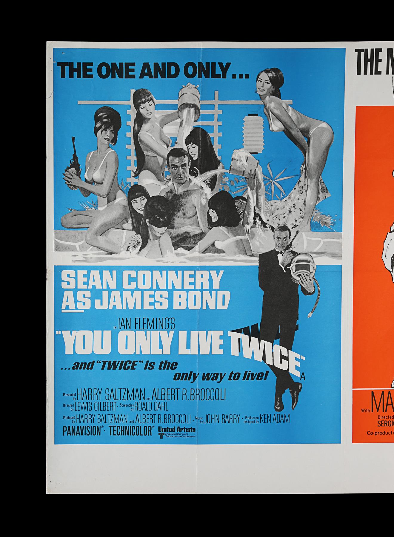 YOU ONLY LIVE TWICE (1967)/A FISTFUL OF DOLLARS (1967) - UK Quad Double-Bill Poster, 1971 Re-Release - Image 2 of 5