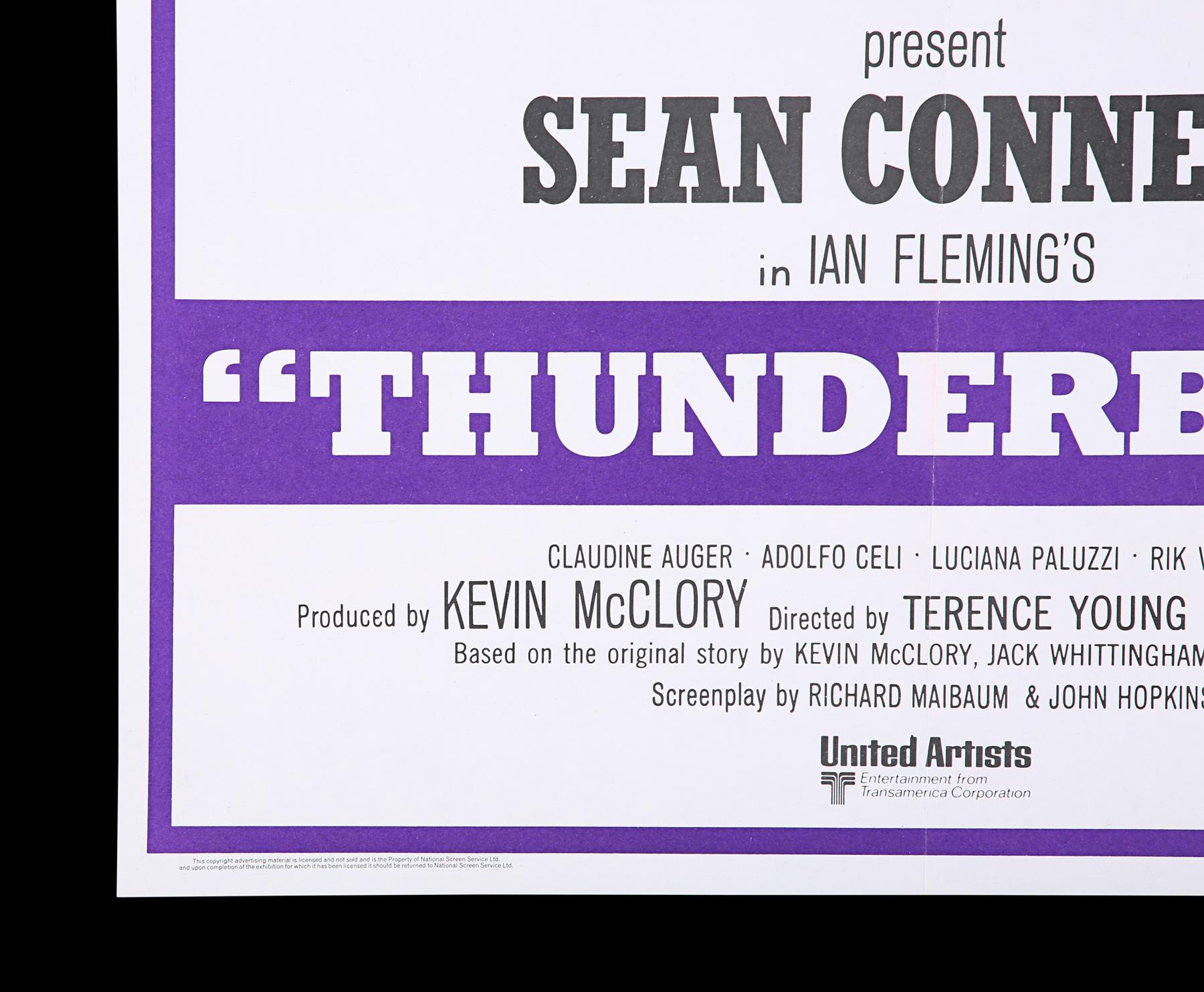 THUNDERBALL (1965) - UK Double-Crown Poster, 1973 Re-Release - Image 2 of 4
