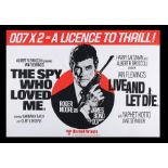 THE SPY WHO LOVED ME (1977) / LIVE AND LET DIE (1973) - UK Quad Double-Bill Poster, 1979 Re-Release