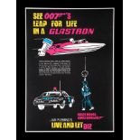 LIVE AND LET DIE (1973) - US "Glastron" Promo Poster, 1973