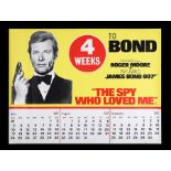 THE SPY WHO LOVED ME (1977) - UK Quad "Calendar Advance" Poster, 1977