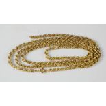 A 9ct gold twist necklace, 6.8g. A/F