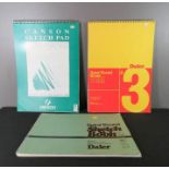 Three sketch books, containing pencil studies, female nudes.