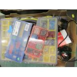 Three plastic boxes of accessories to include ferules, fuses, other tools.