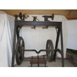 A treadle lathe made by Booth Brothers of Dublin 1890-1900. [Please note can be viewed in situ by