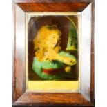 A Victorian crystoleum print; The Princess Aurelia, portrait of a young girl, 20 by 30cm.