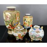 A group of Chinese vases and bottle vase. (4)