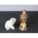 A Peter Thompson of Scotland Buzzard Beneagles Scotch Whisky bottle 18cm high, together with a