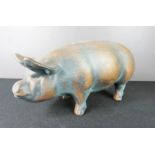 A modern pottery pig.