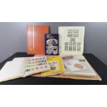 A stamp album of Bulgarian stamps, stamp collectors books, and a scrap book on Indian culture;
