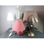 Five table lamps, including a 1960s 'Thistle'