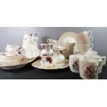 A quantity of ceramics including a part tea service, Scottish bone china and other pieces.