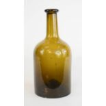 An early 19th century glass bottle.