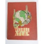 World Atlas containing useful information, 32 pages of Maps and Index, D Harper & Co Ltd, London.