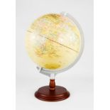 A modern world globe, 42cm high.