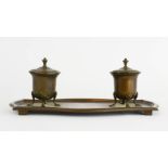 A bronze inkwell by WT&S reg no 588668.