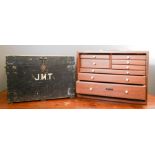 A military type box initialled JMT and a Union cabinet.