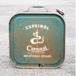 A vintage Cuprinol oil can.