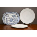 Two Victorian meat platters and two dishes.