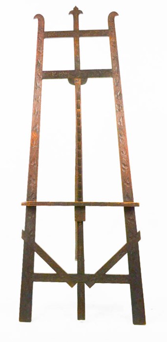 A large antique easel.