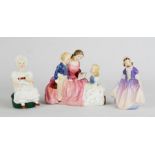 Three Royal Doulton figures, Kathy HN2346, Dinky Do HN1678, 12cm high and Bedtime Story HN2059.