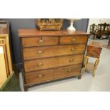 A 19th century mahogany chest of drawers, two short over three long graduated drawers.