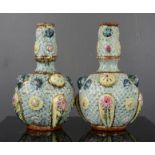 A pair of early 20th century Hungarian majolica vases.