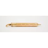 S Mordan & Co gold plated propelling pencil.