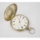 A 19th century silver pocket watch by C. Ketterer, no. 65563, machine engraved decoration to the